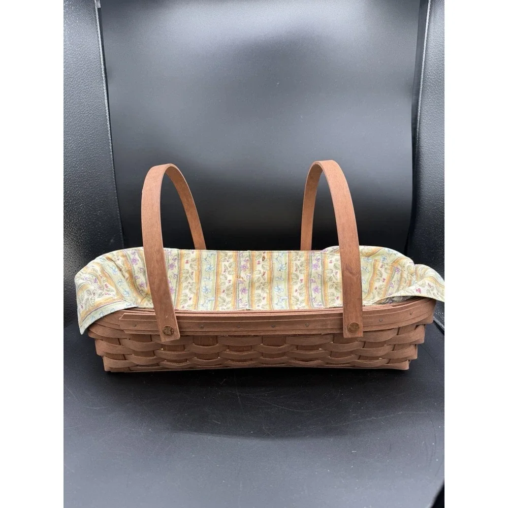 Longaberger 2007 Medium Oval Gathering Basket 🧺🌿 w/ Fabric Liner – Classic
